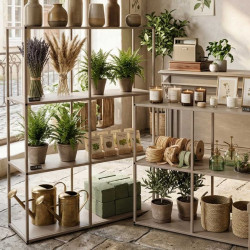 Etagère haute en métal taupe - Order