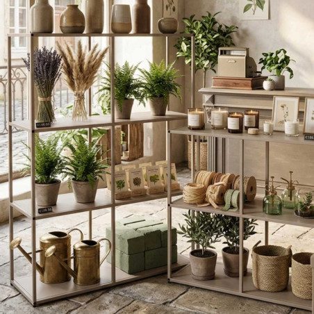 Etagère haute en métal taupe - Order