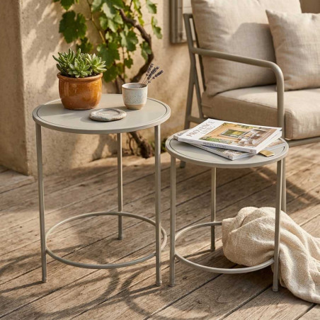 Set de 2 selettes en métal gris - Mobilis