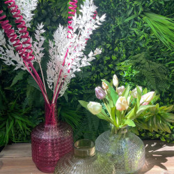 Bouteille soliflore en verre 2 couleurs - Sari