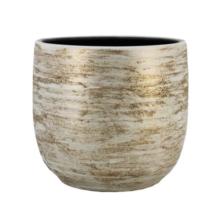 Cache-pot blanc patiné - Funchal - grossiste en poterie
