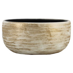 Coupe blanche patinée - Funchal - Grossiste en poterie