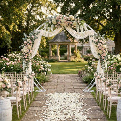 Arche ronde pour mariage 2 couleurs - Eléganza