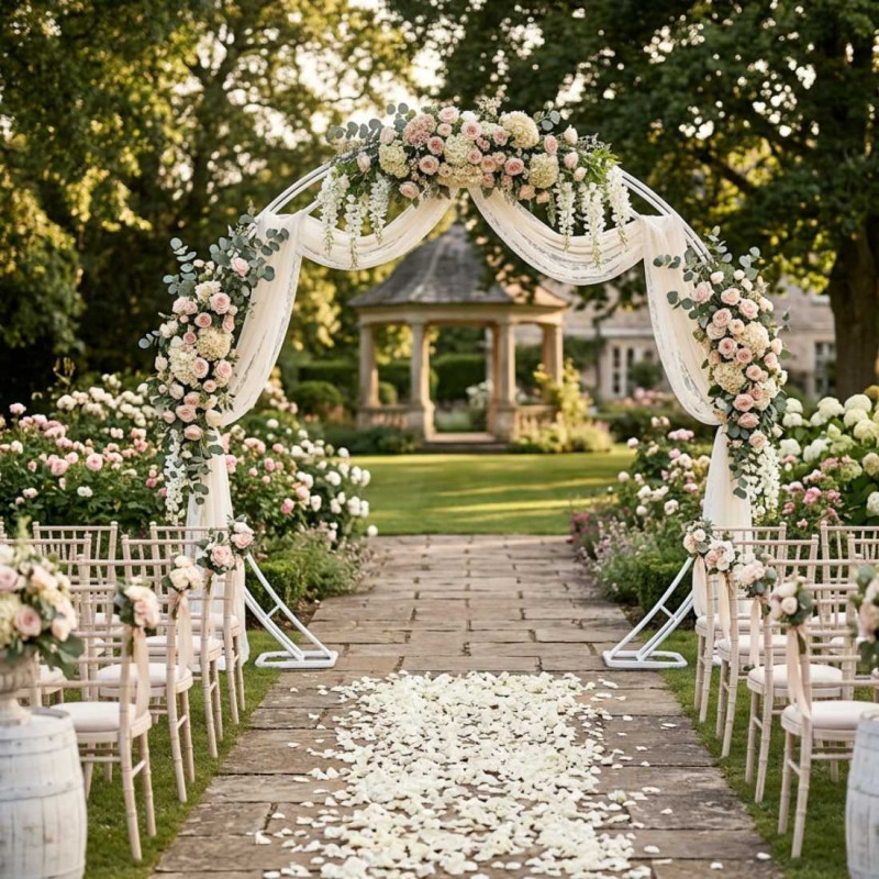 Arche ronde pour mariage 2 couleurs - Eléganza