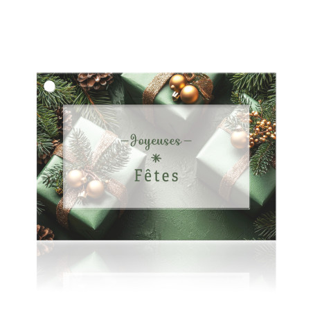 Cartes "joyeuses fêtes de Noël" - Fleur de fleur