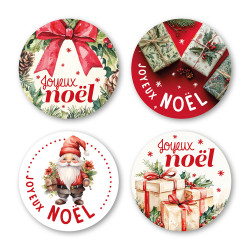 Etiquettes adhésives "joyeux Noël" - Cadéoria
