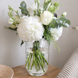 Vase avec déco tulipe D. 14.5cm - Mellia