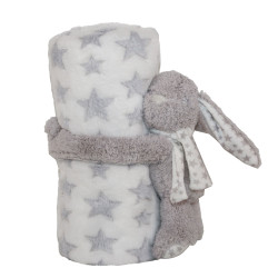 Peluche plaid lapin - Lapinou