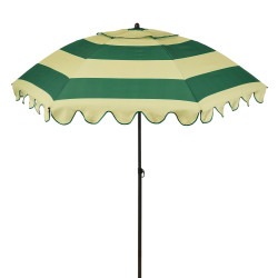 Parasol en tissu rayé vert - Playa