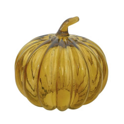 Citrouille jaune en verre - Potager
