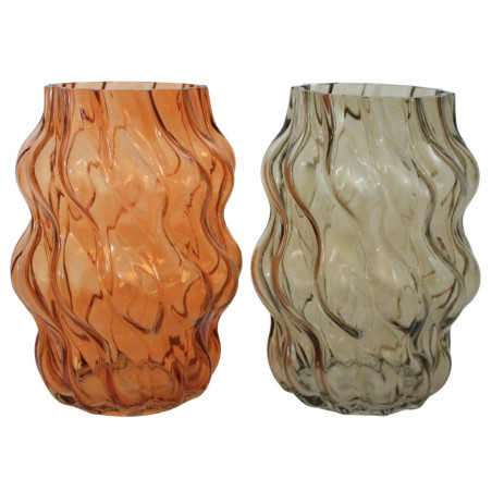 Vase en verre torsadé - Natura