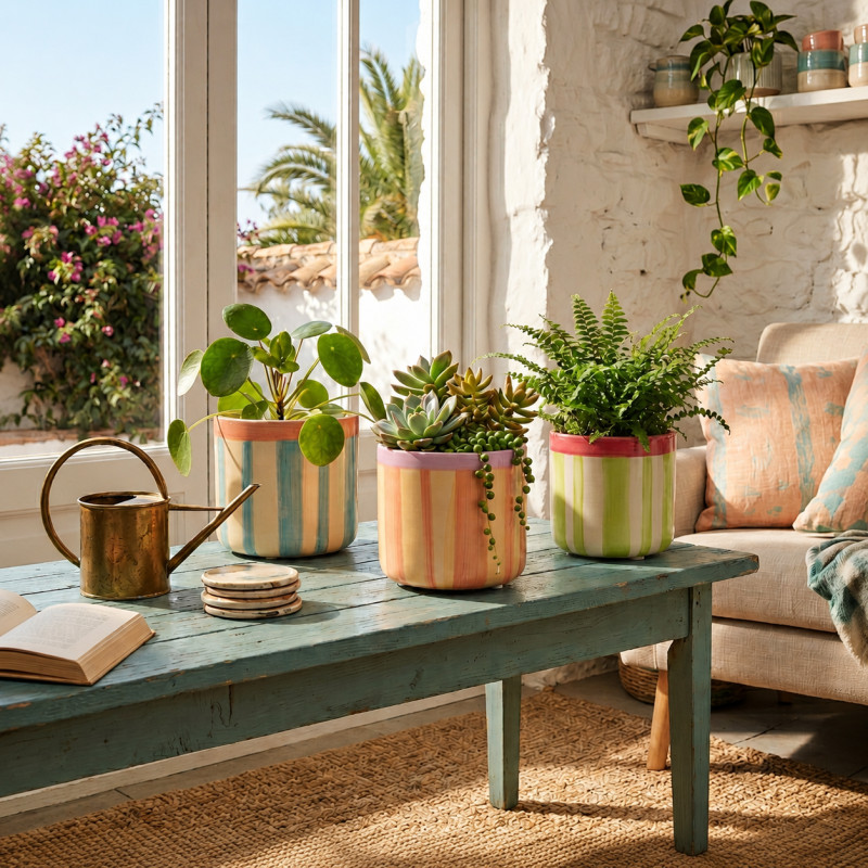 Cache-pot lilas rose 3 tailles - Barry