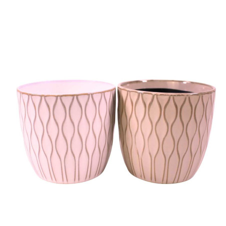 Cache-pot en céramique à motif - Plumier - Fournisseur fleuristes et jardineries