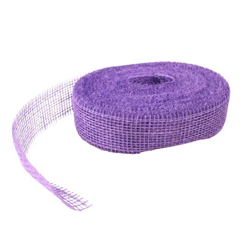 Sizoband en jute 5cm x 40M plusieurs couleurs