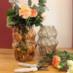Vase en verre torsadé - Natura
