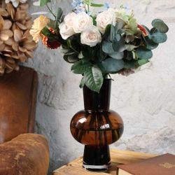 Vase en verre 1 bulle - Amber