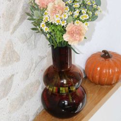 Vase en verre 2 bulles - Amber