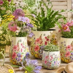 Vase motif fleur 2 tailles - Keros