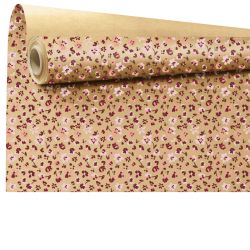 Rouleau de kraft imprimé 0.80x40M - Bastel rose