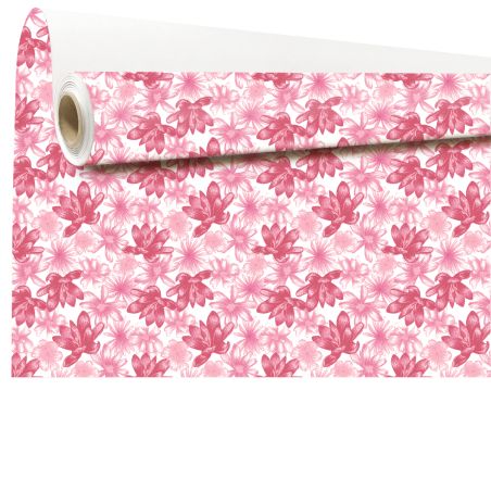 Rouleau de kraft imprimé 0.80x40M - Nari rose
