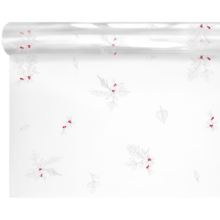 Rouleau de polypro imprimé 2 tailles - Glacina argent