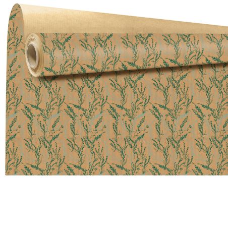 Rouleau de kraft imprimé 0.80x40M - Arborescence vert