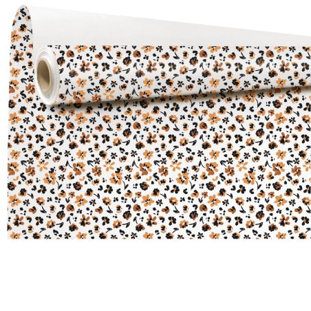 Rouleau de kraft imprimé 0.80x40M - Bastel ocre