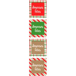 Rouleau de 500 étiquettes "joyeuses fêtes" - Caronet