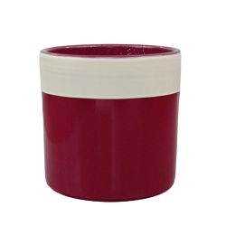 Cache-pot en céramique bordeaux plusieurs tailles - Topy