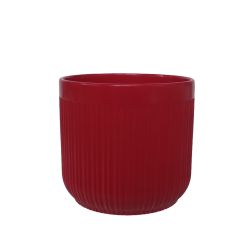 Cache-pot ligne verticale rouge plusieurs tailles - Stria