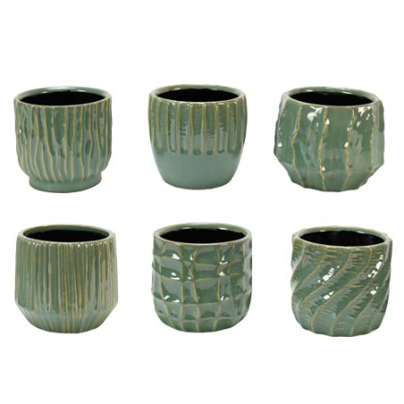 Cache-pot fantaisie vert - Pasta
