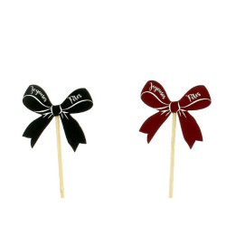Sachet de 10 pics de noël - Nœuds - Fournisseur d'accessoires de compositions