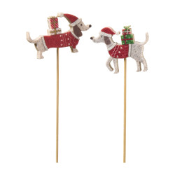 Sachet de 32 pics de Noël - Teckel - Grossiste en accessoires et décorations