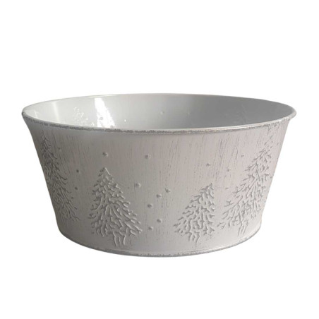 Coupe en zinc - Sapin enneigé - Grossiste fleuriste et jardinerie