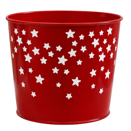 Cache-pot en zinc rouge - Celeste -  Grossiste fleuristes et jardineries
