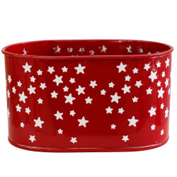 Jardinière en zinc rouge - Celeste -  Grossiste fleuristes et jardineries