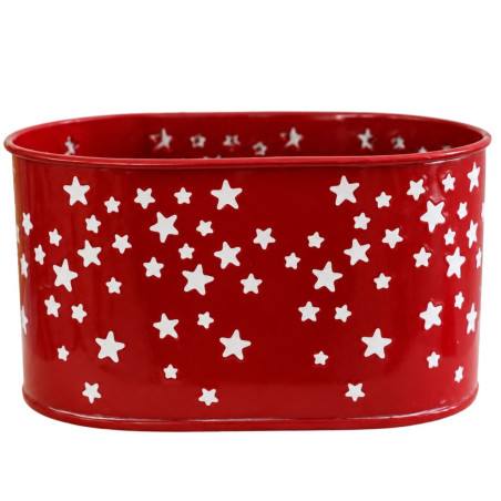 Jardinière en zinc rouge - Celeste -  Grossiste fleuristes et jardineries