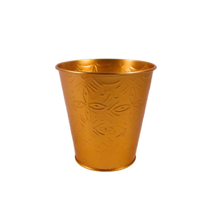 Cache-pot en zinc doré - Prestige - Grossiste fleuristes et jardineries