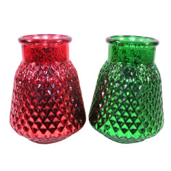 Vase en verre a relief - Cristal - Fournisseur verrerie déco