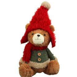 Ours assis 44cm - Nestor - Grossiste grosse déco noel