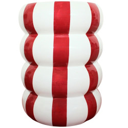 Tabouret socle rayé 46cm - Atelier - Accessoires décoratifs noel