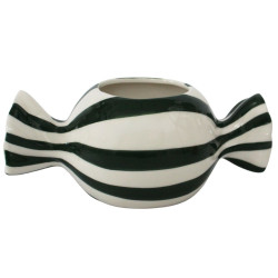 Cache-pot bonbon rayé - Candy - Fournisseur pour fleuristes et jardineries