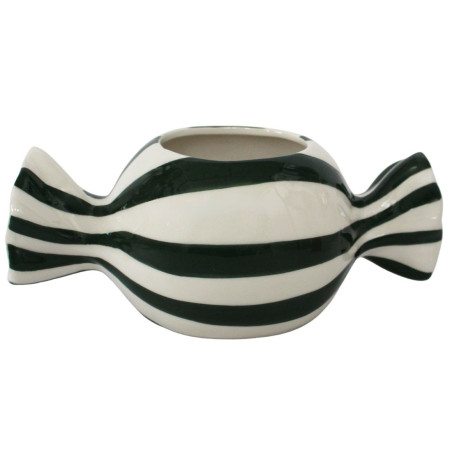 Cache-pot bonbon rayé - Candy - Fournisseur pour fleuristes et jardineries