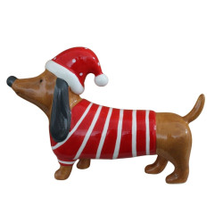 Chien de Noël - Teckel - Grossiste décoration Noël