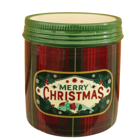 Cache-pot pot de confiture 2 tailles - British - Grossiste fleuriste et jardinerie