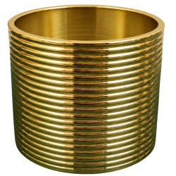 Cache-pot ligne doré 2 tailles - Couronne - Grossiste fleuristes jardineries