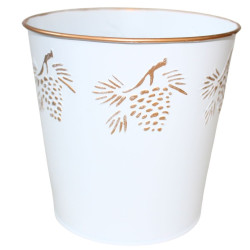 Cache-pot en zinc plusieurs tailles - Pomme de pin - Fournisseur fleuriste jardinerie