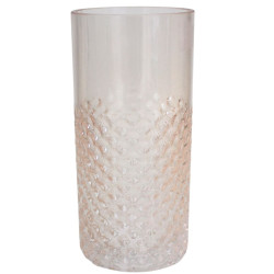 Vase cylindre rose 2 tailles - Rosée - Grossiste verrerie