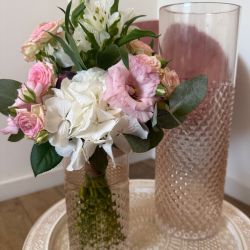 Vase cylindre rose 2 tailles - Rosée