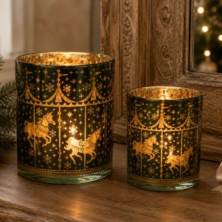 Photophore décor Noël 2 tailles - Luminae